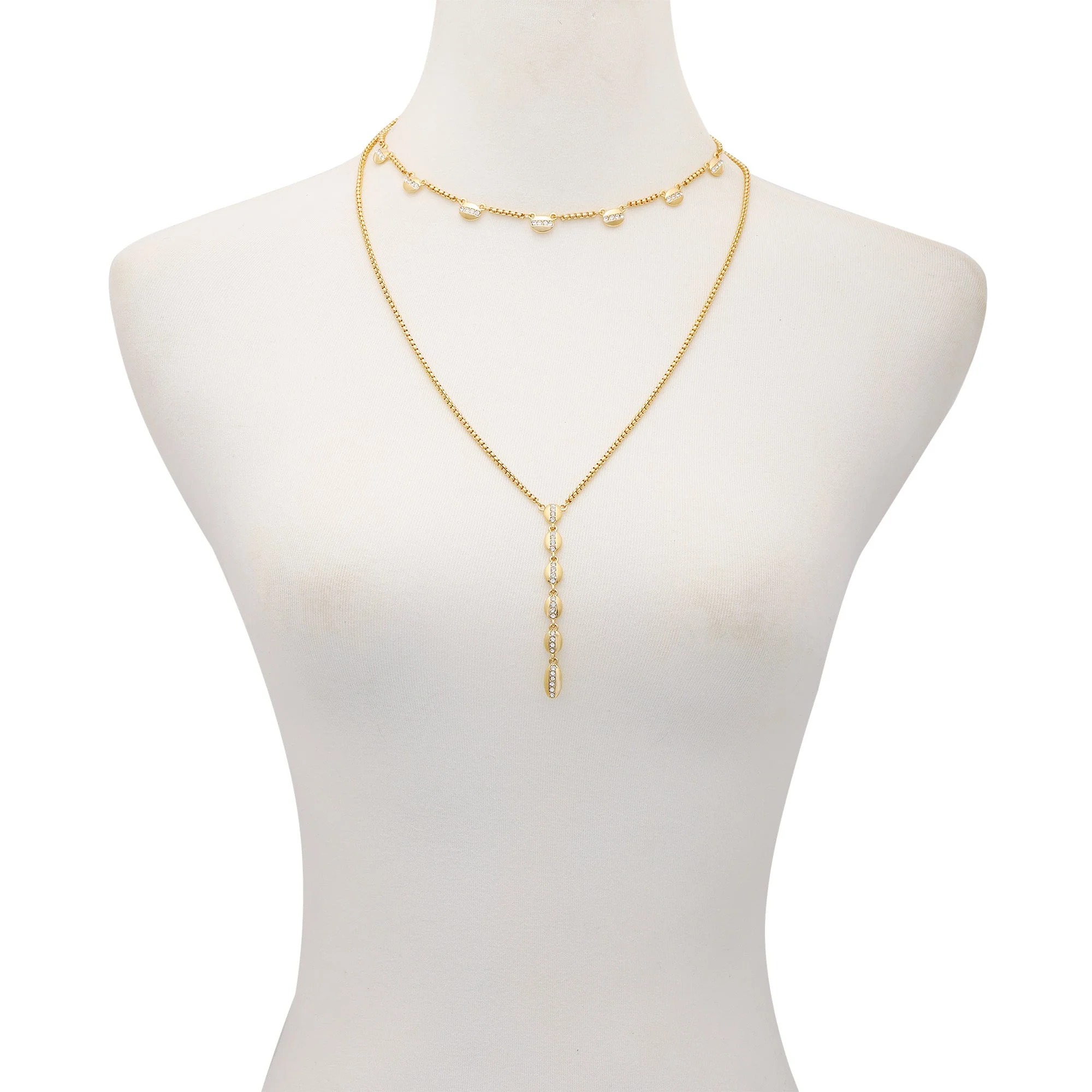 Crystal Layered Necklace - Image 2