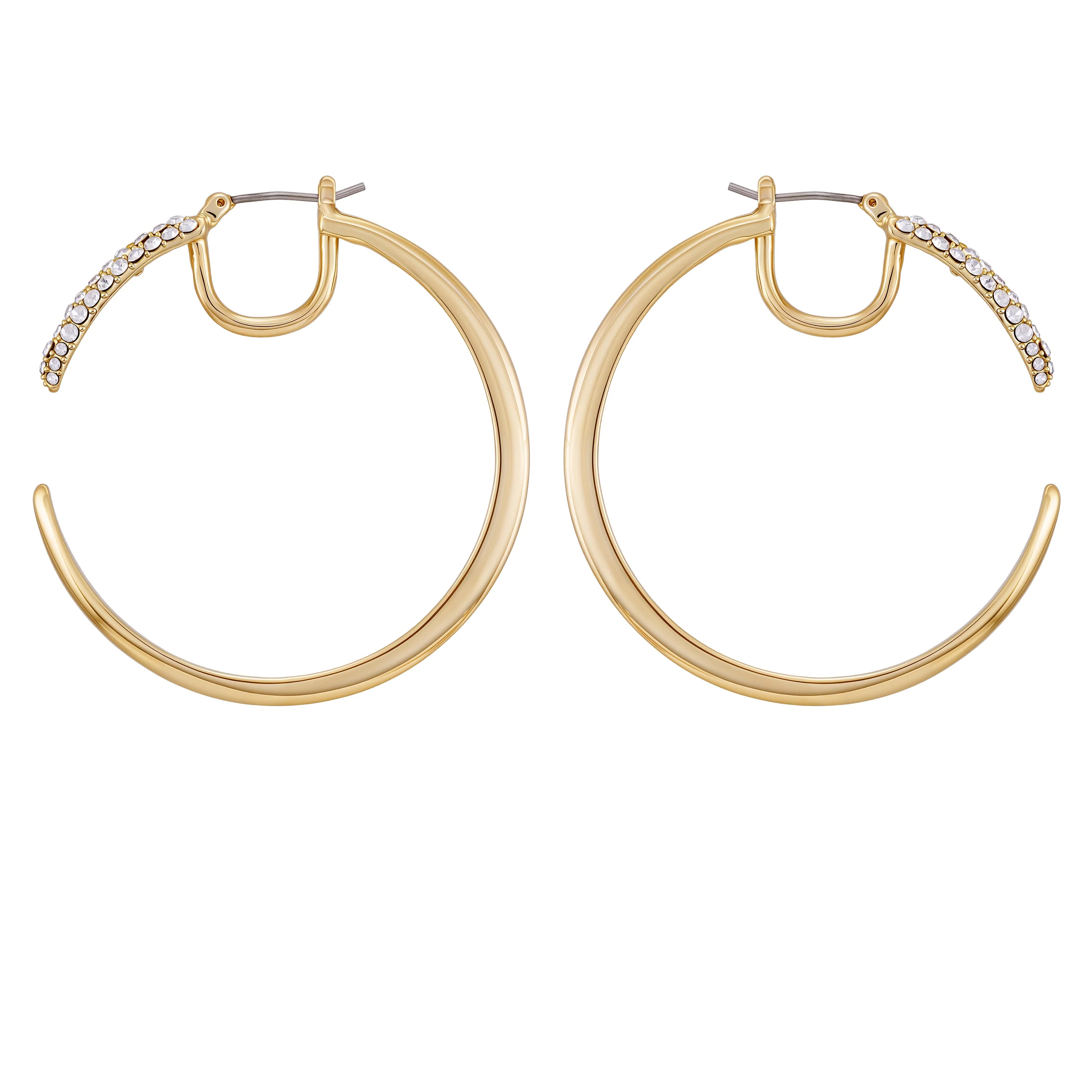 Crystal Pavé Large Hoop Earrings
