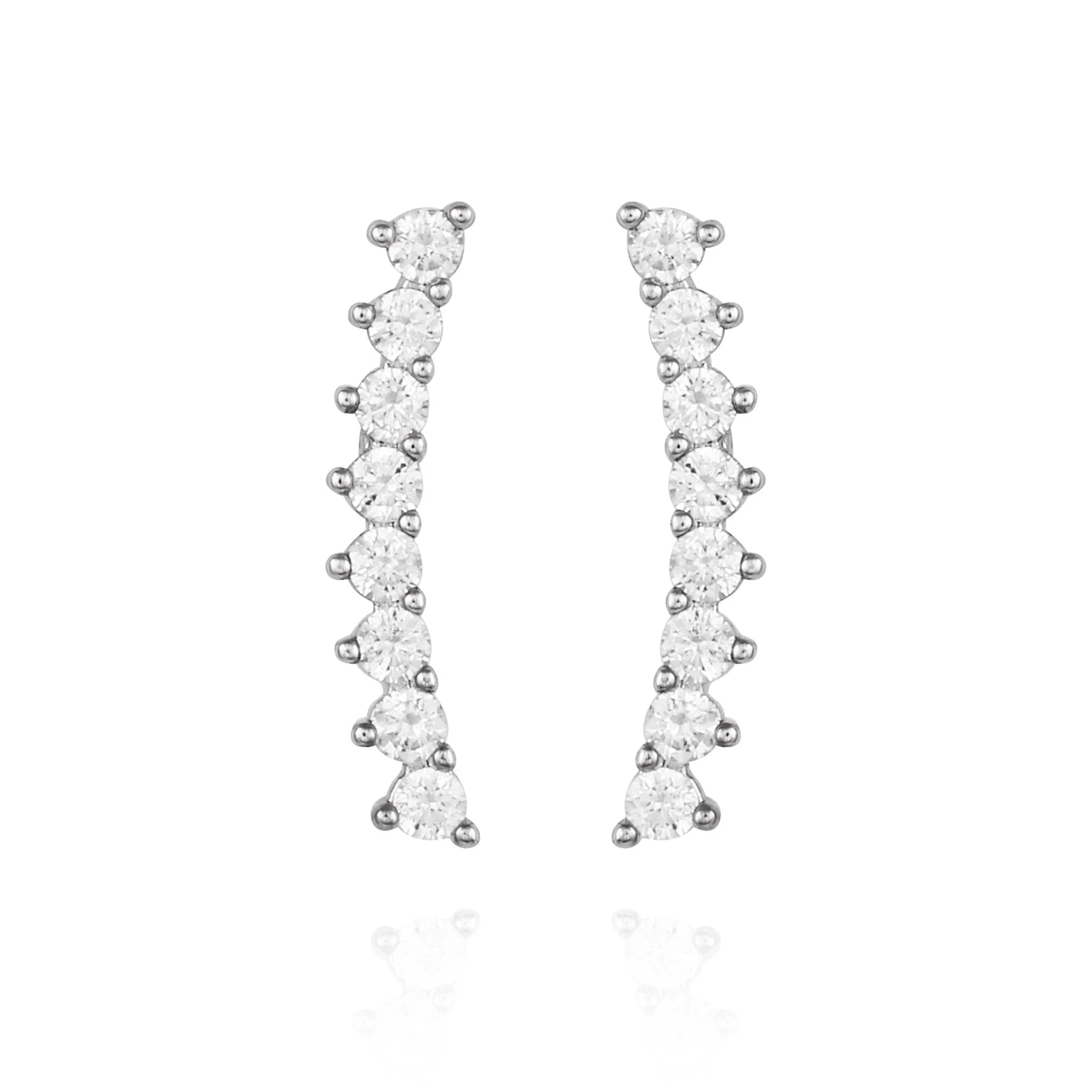 Cubic Zirconia Climber Earrings