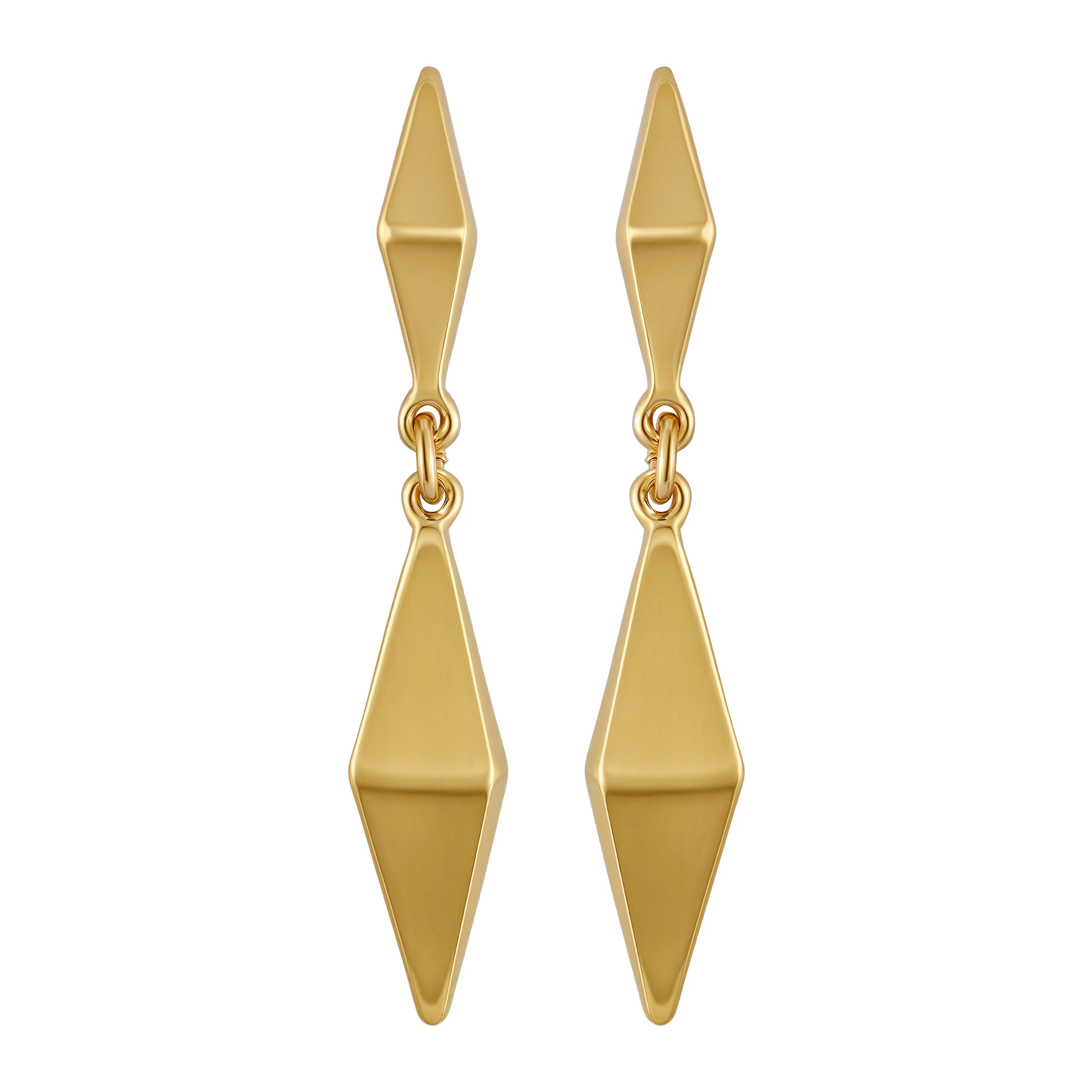 Geometric Goldtone Drop Earrings