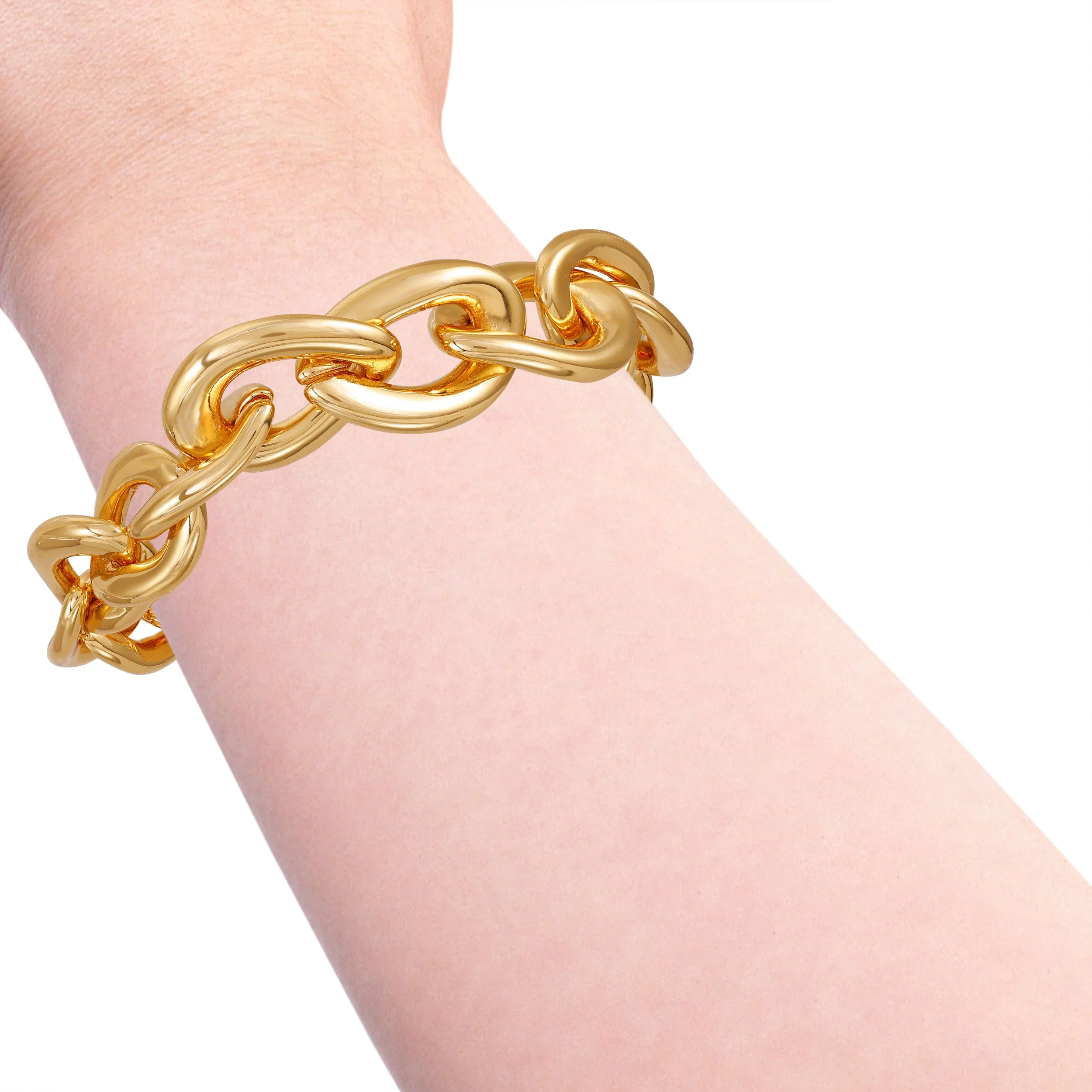 Goldtone Link Toggle Bracelet - Image 2