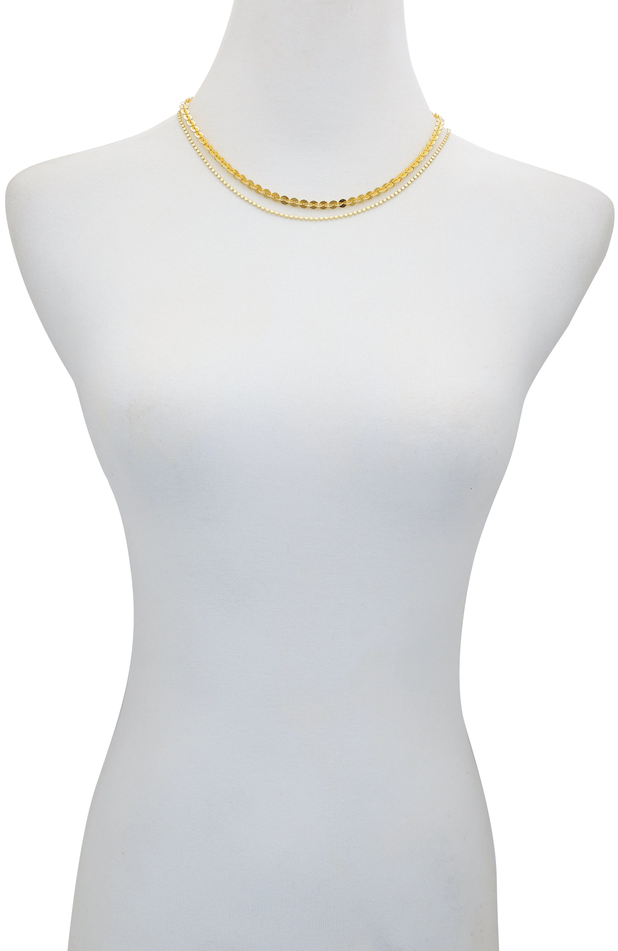 Layered Goldtone Chain Necklace - Image 3
