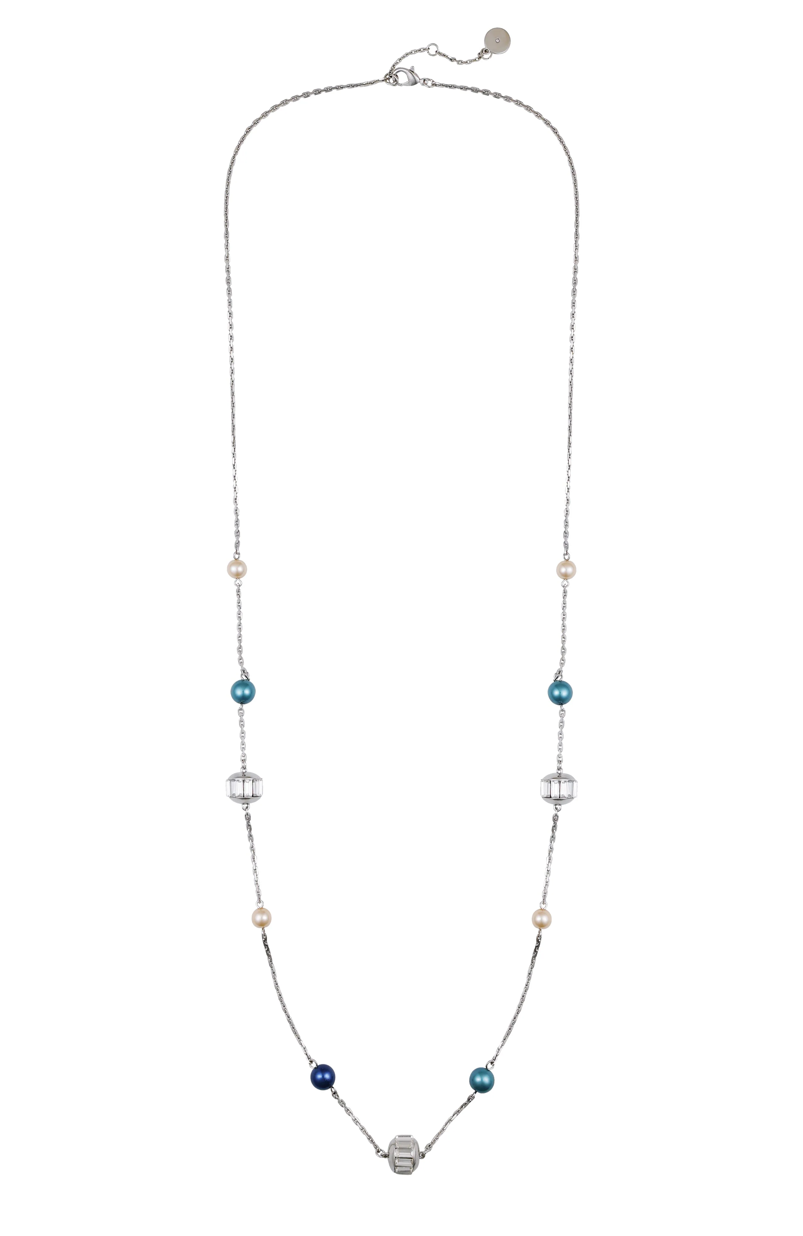 Multicolor Pearl Bead Long Necklace - Image 2