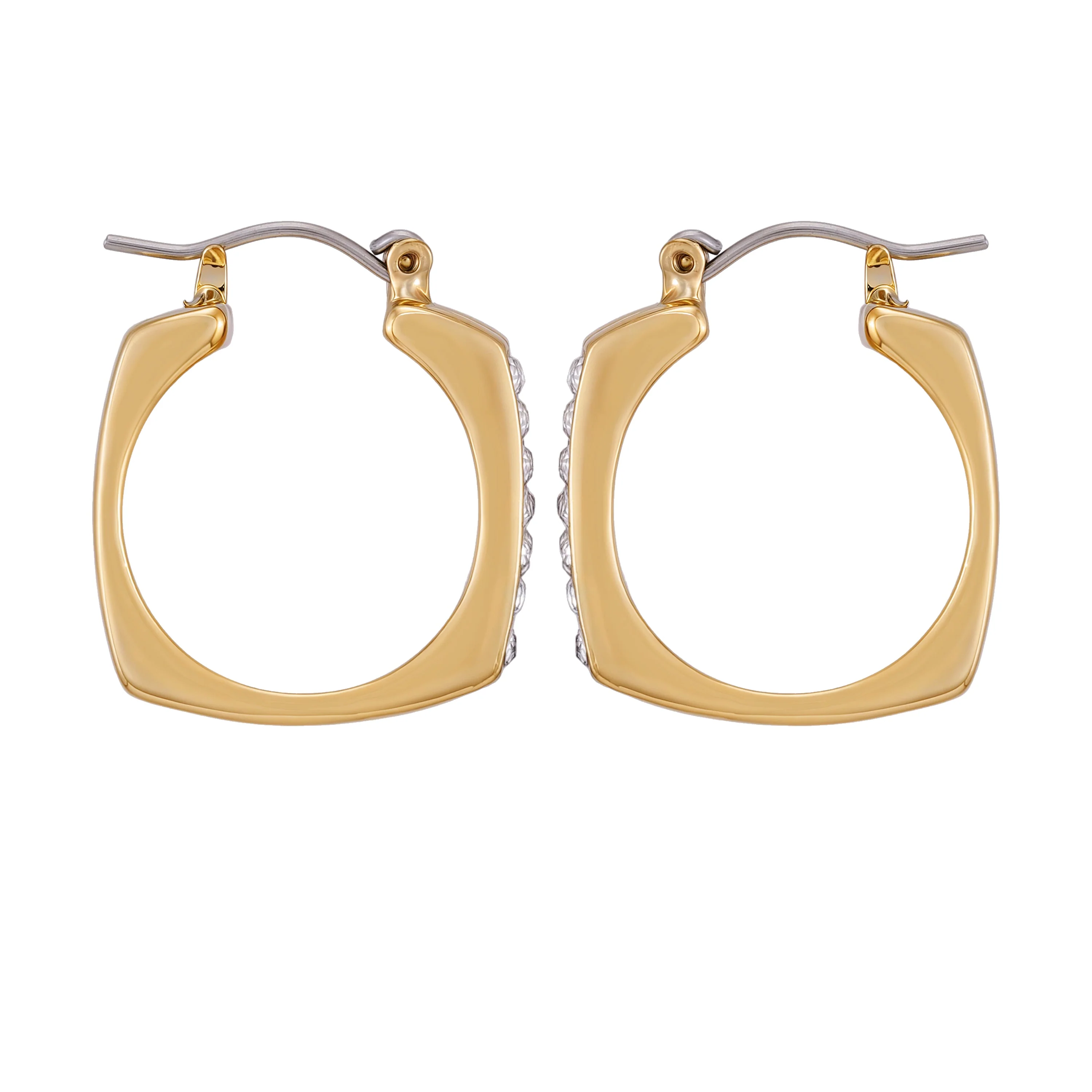 Small Square Hoop Earrings - Image 2