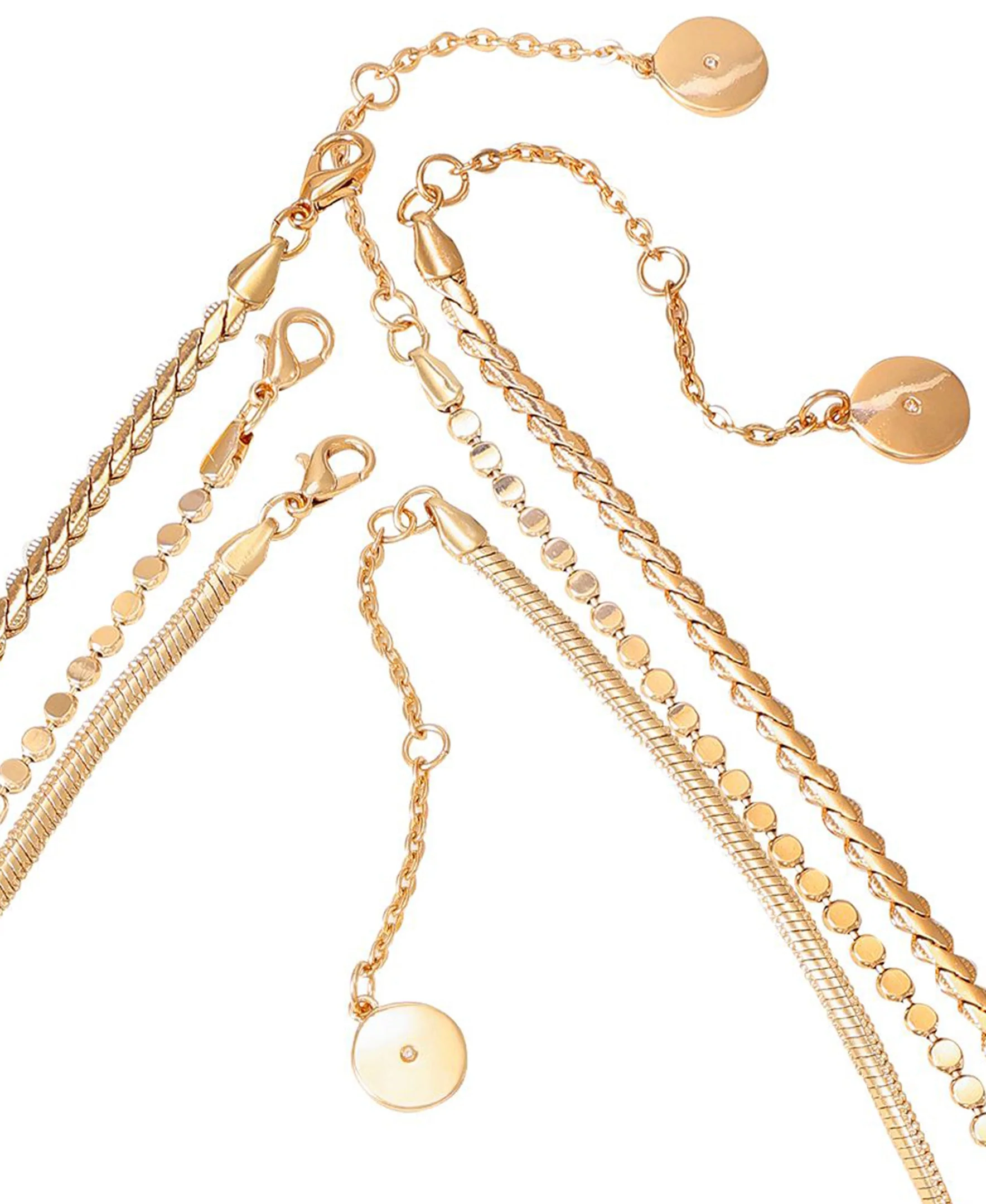 Trio Chain Layered Necklace - Image 2